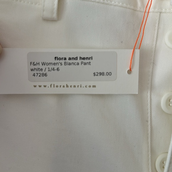 Flora and Henri Women's Bianca Pant, NWT - Picture 4 of 8